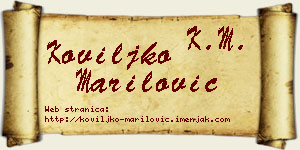 Koviljko Marilović vizit kartica